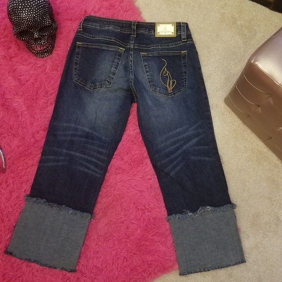**SOLD** Baby Phat Embellished Crop Jeans - Picture 3 of 8